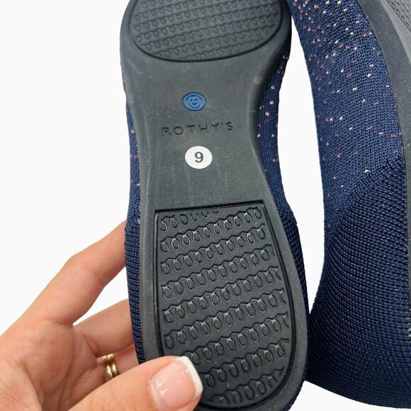 Rothy’s The Point Midnight Metallic Retired‎ Women’s Size 9 - Picture 7 of 9